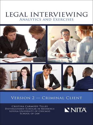 cover image of Legal Interviewing: Analytics and Exercises, Version 2